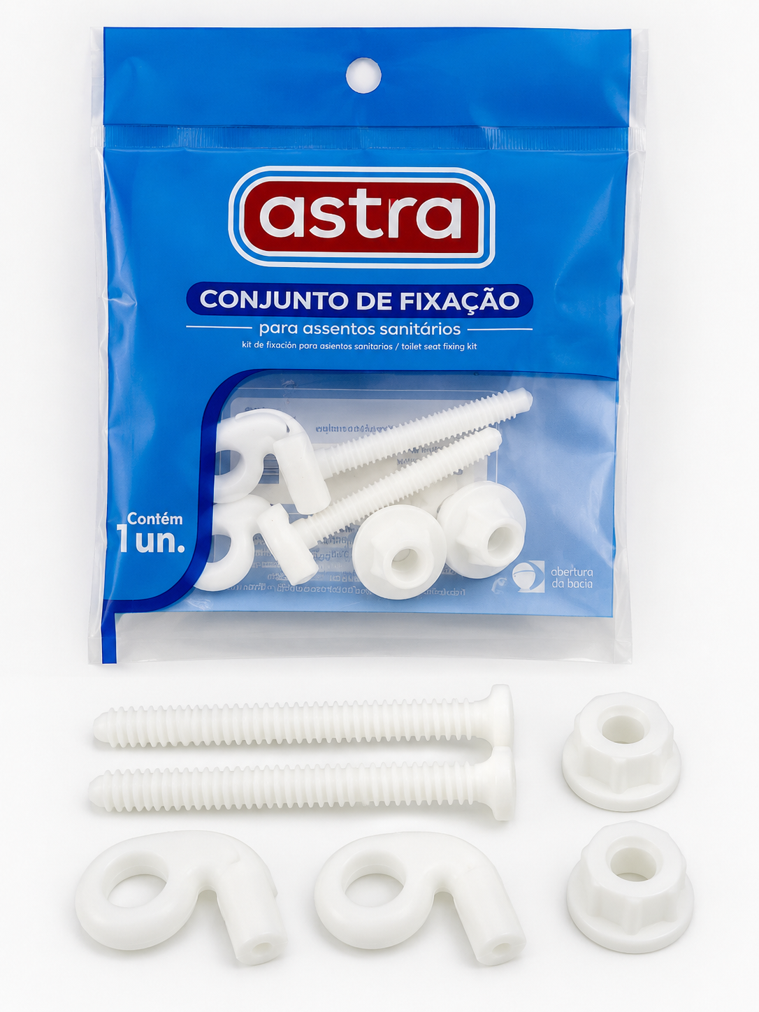 Conjunto de Fixação Astra para Assento Sanitário