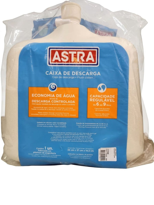 Caixa de Descarga Elevada com Regulagem (6,8L a 9L) e Acionamento por Cordinha Astra