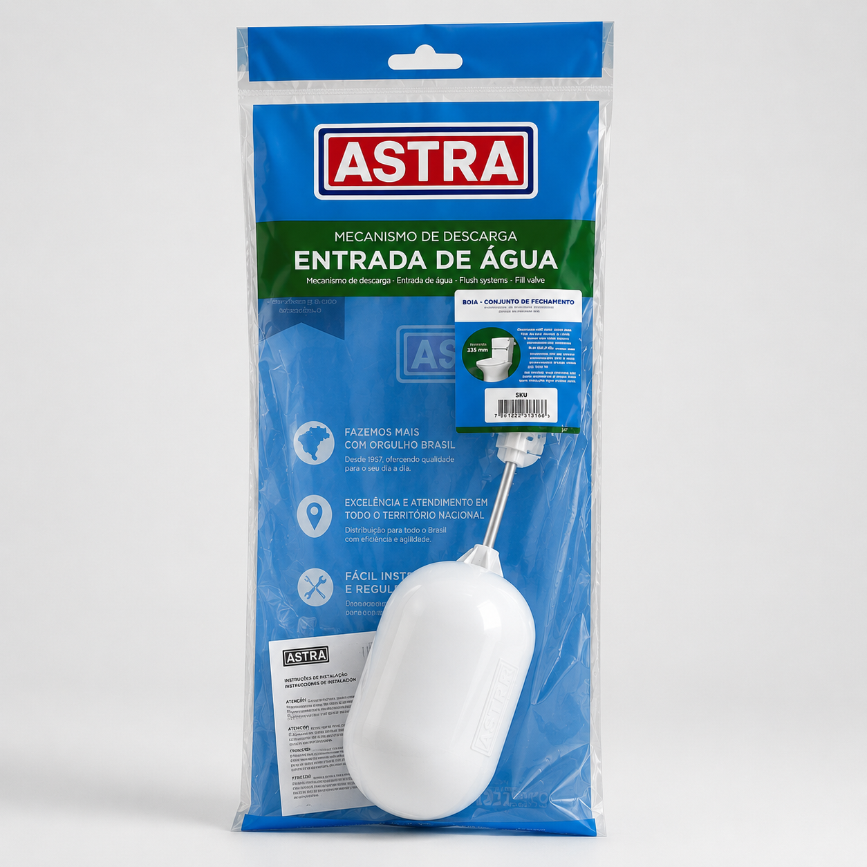 Boia Conjunto Fechamento p/ Caixa Acoplada -Astra