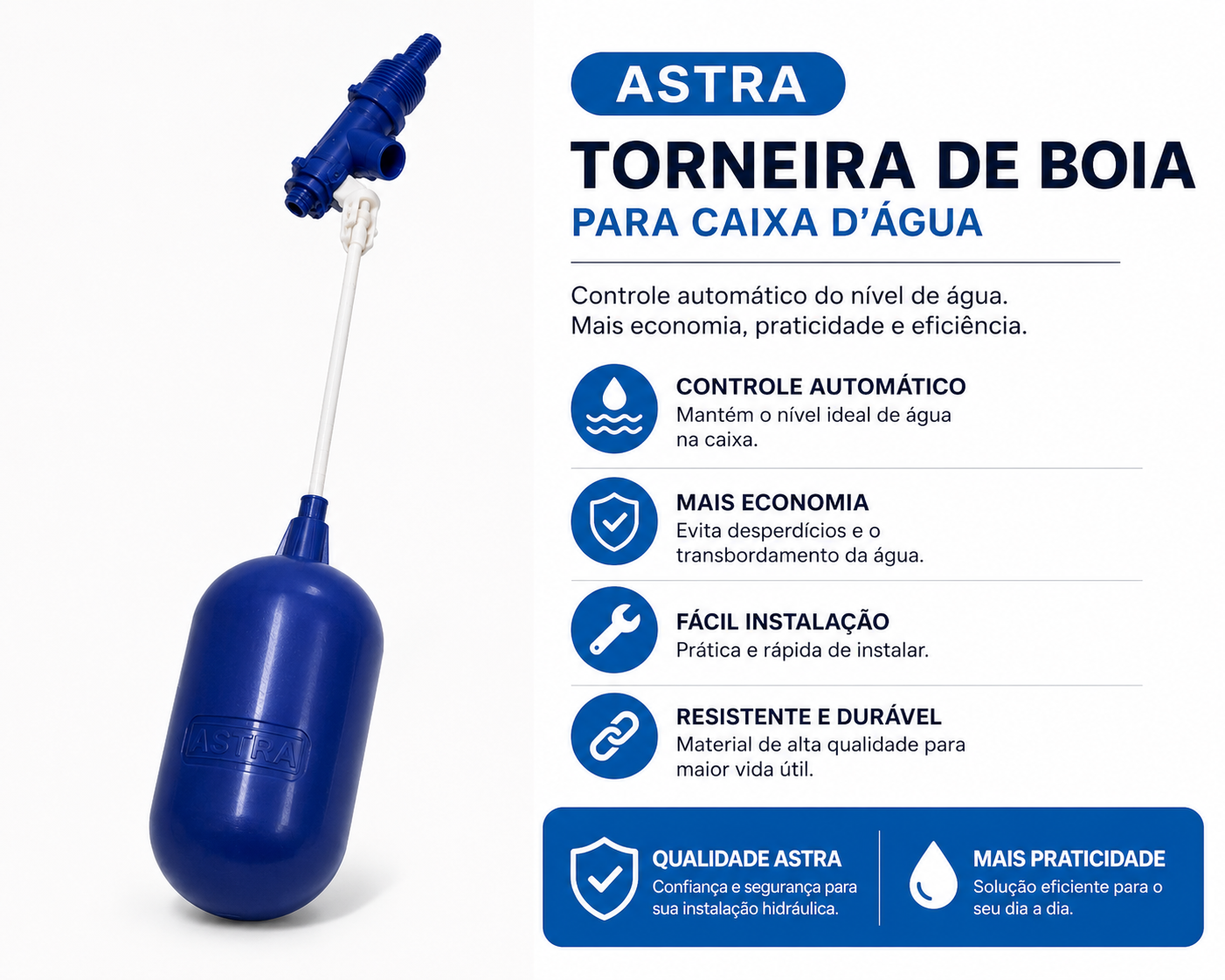 Torneira Boia para Caixa d'Água Astra