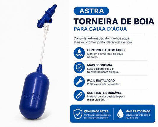 Torneira Boia para Caixa d'Água Astra