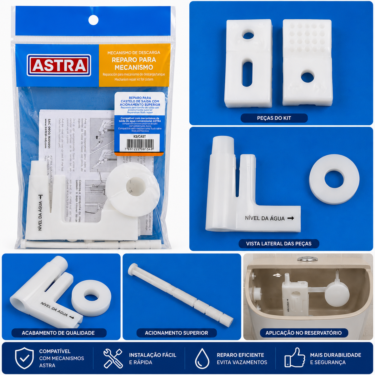 Reparo para Castelo de Saída com Acionamento Superior Astra