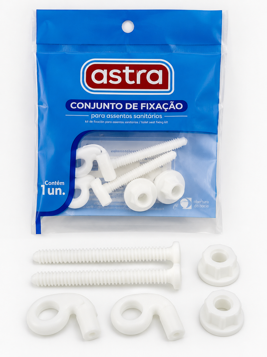 Conjunto de Fixação Astra para Assento Sanitário