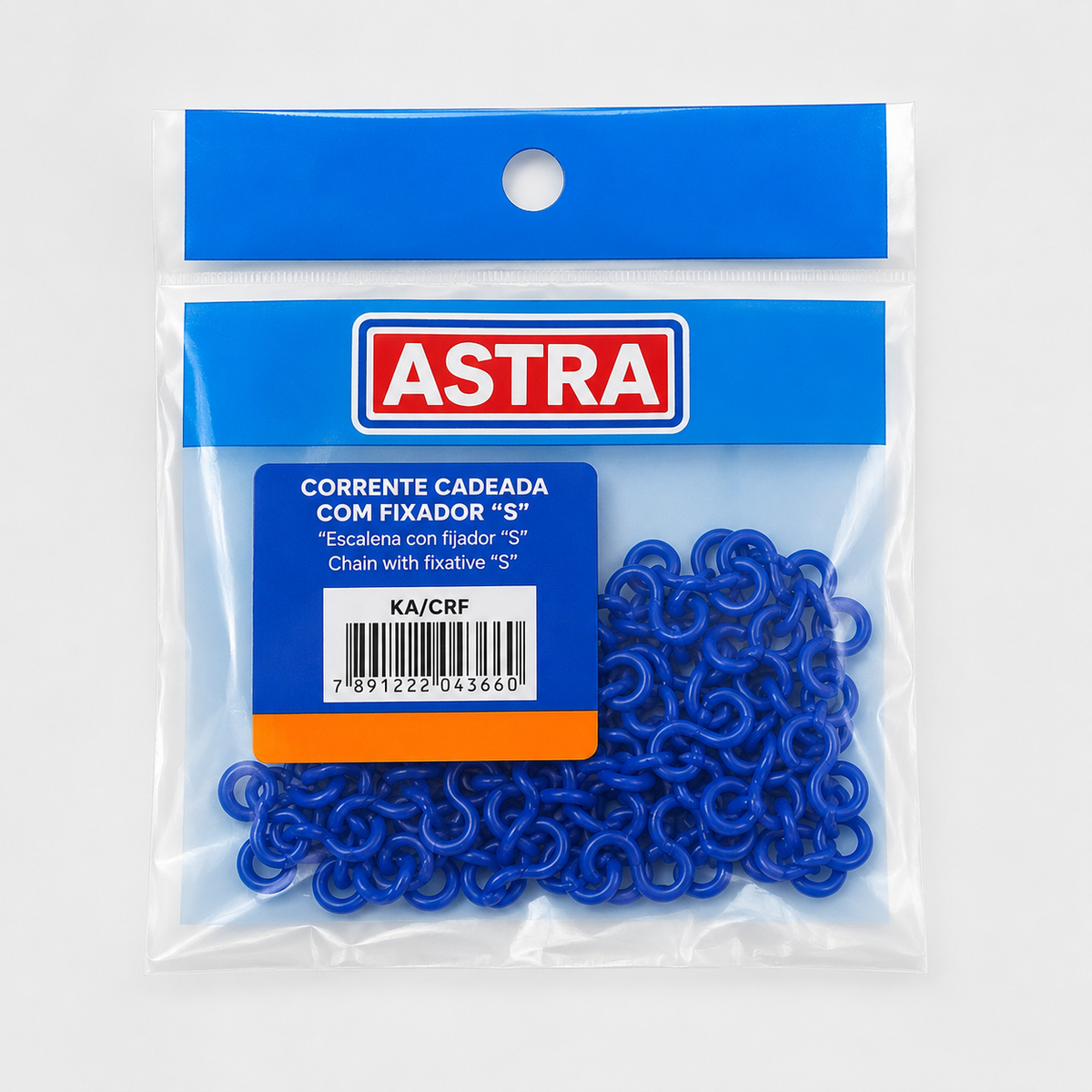 Corrente Cadeada com Fixador “S” Astra – Azul